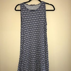 Navy blue print dress